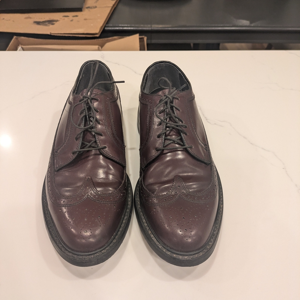 Elegant Men's Oxford Shoes - Deep Brown